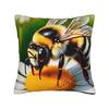 Pillow Case Bee And Flowers Soft Pillow Cover For Sofa Home Decor Morden Pillowcases