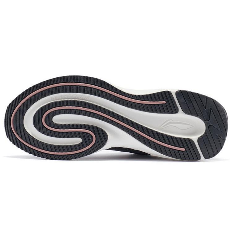 Li Ning Cloud Shield Амортизация Отскок Низкие Кроссовки для бега Женские Черные AGLR234-4