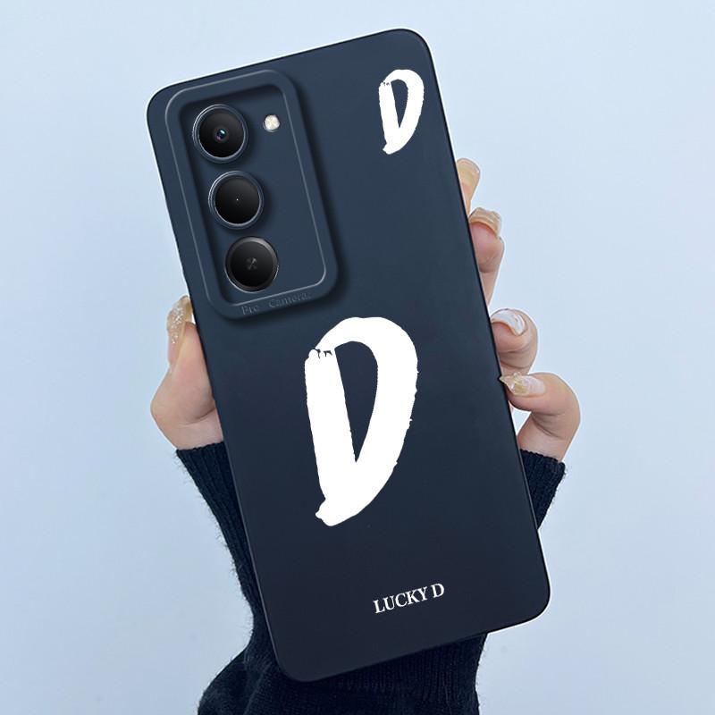 For Xiaomi Redmi 15 5G Cover Case Cute Initial Letters Couple Silicone Soft Matte Phone Bumper for REDMI15 5G Shockproof Casing