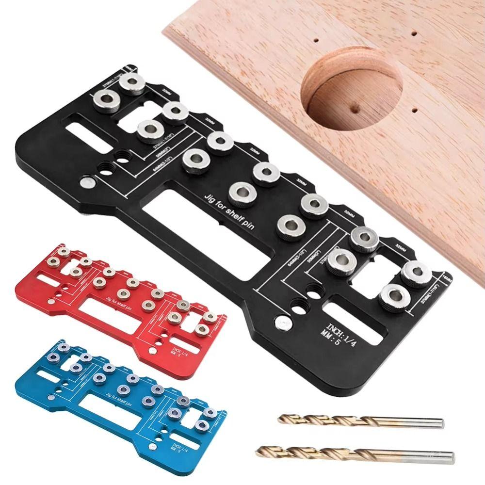 Aluminum Zinc Zinc Alloy Straight Hole Drilling Template Wear Resist Aluminum Pocket Hole Jig Kit Cabinet
