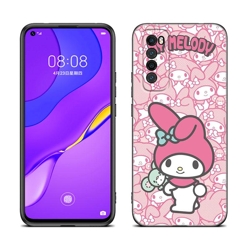 Милый черный силиконовый чехол My Melody для телефона Huawei Nova 8 9 10 SE 11 Ultra 12 Pro 7i 8i 11i 11E Y70 Plus Y60 Y61 Y71 Y90 Y91