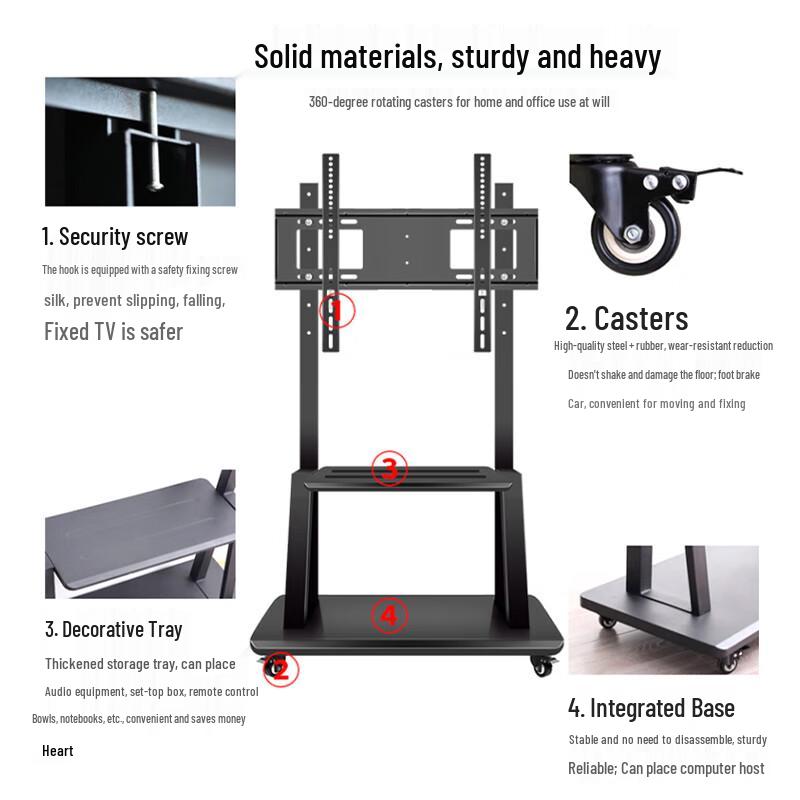 HSD 98-inch Smart Conference Tablet Mobile Cart Stand (CN version)
