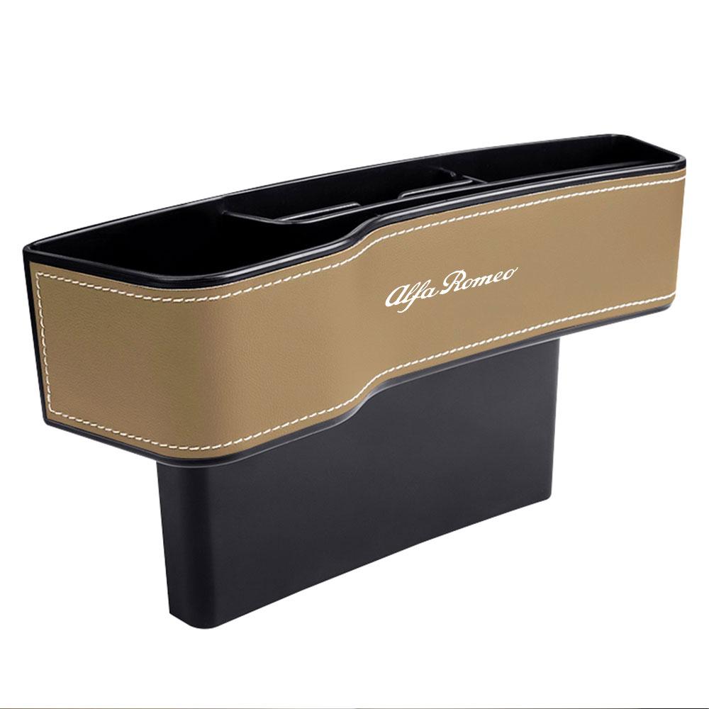 Leather Car Seat Gap Storage Box Seam Filler Organizer Auto Accessories For Alfa Romeo 159 Giulietta Giulia 147 156 Mito Stelvio