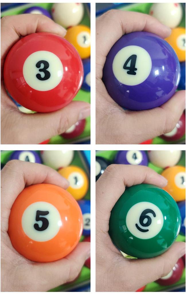 Standard American Billiard 16-Ball Set: Black 8 & 9-Ball with Large Numbers