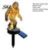 Three-dimensional Solar Sculpture Garden Light, Dragon Savage Statue, Wild Man Sculpture, No Wiring Lights Resin Outdoor Night Light Decor for
