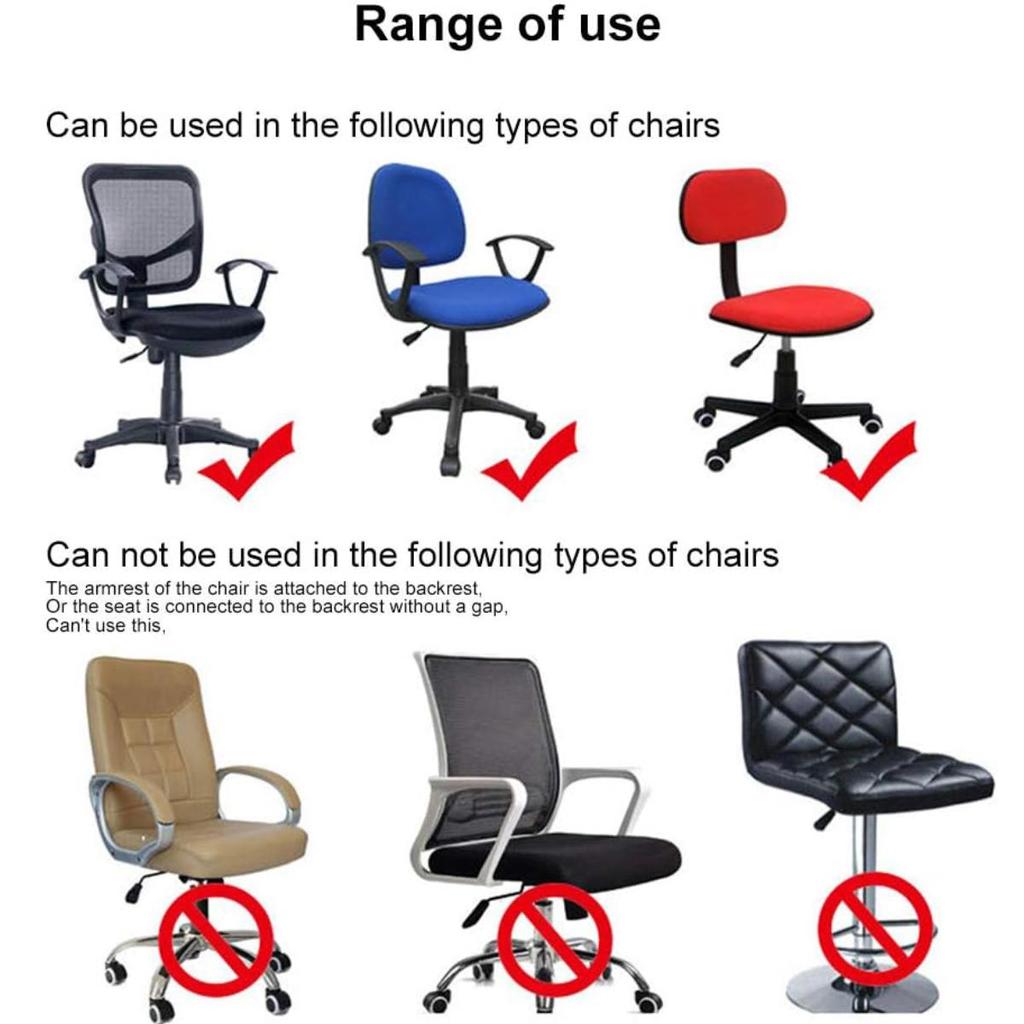 Office Chair Cover Super Soft Velvet Stretch Washable Dustproof Protectors Computer Desk Armless Chair Slipcover