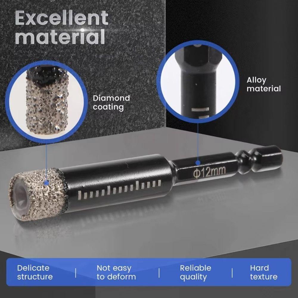 Hard Tile Hole Opener Hex Shank Dry Drill Bit for Granite Ceramic Tile Stone Glass