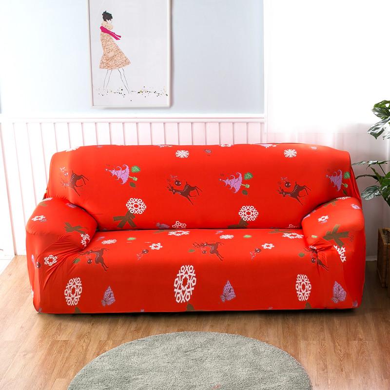 Рождественские эластичные чехлы для дивана для гостиной Funda Sofa Чехол для дивана Защитник для кресла Универсальные накидки на диван Рождественский домашний декор