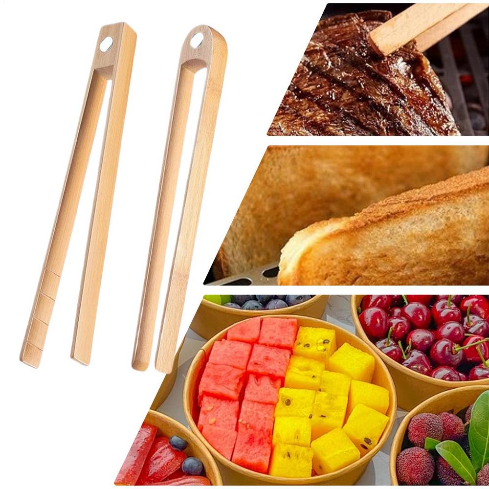 1 шт. Деревянные щипцы для тостера Магнитная подставка Круглая головка Многоразовые Легко моющиеся Кухонные инструменты Посуда для приготовления хлеба