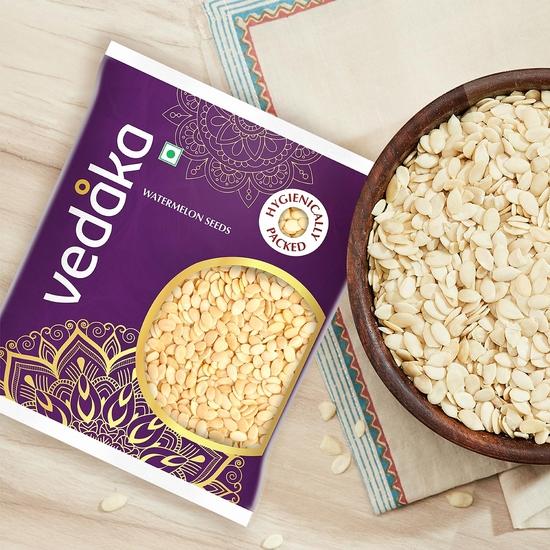 Vedaka Raw Watermelon Seeds - 500g | Tarbuj Beej | Seeds for Snacking | Gluten-Free