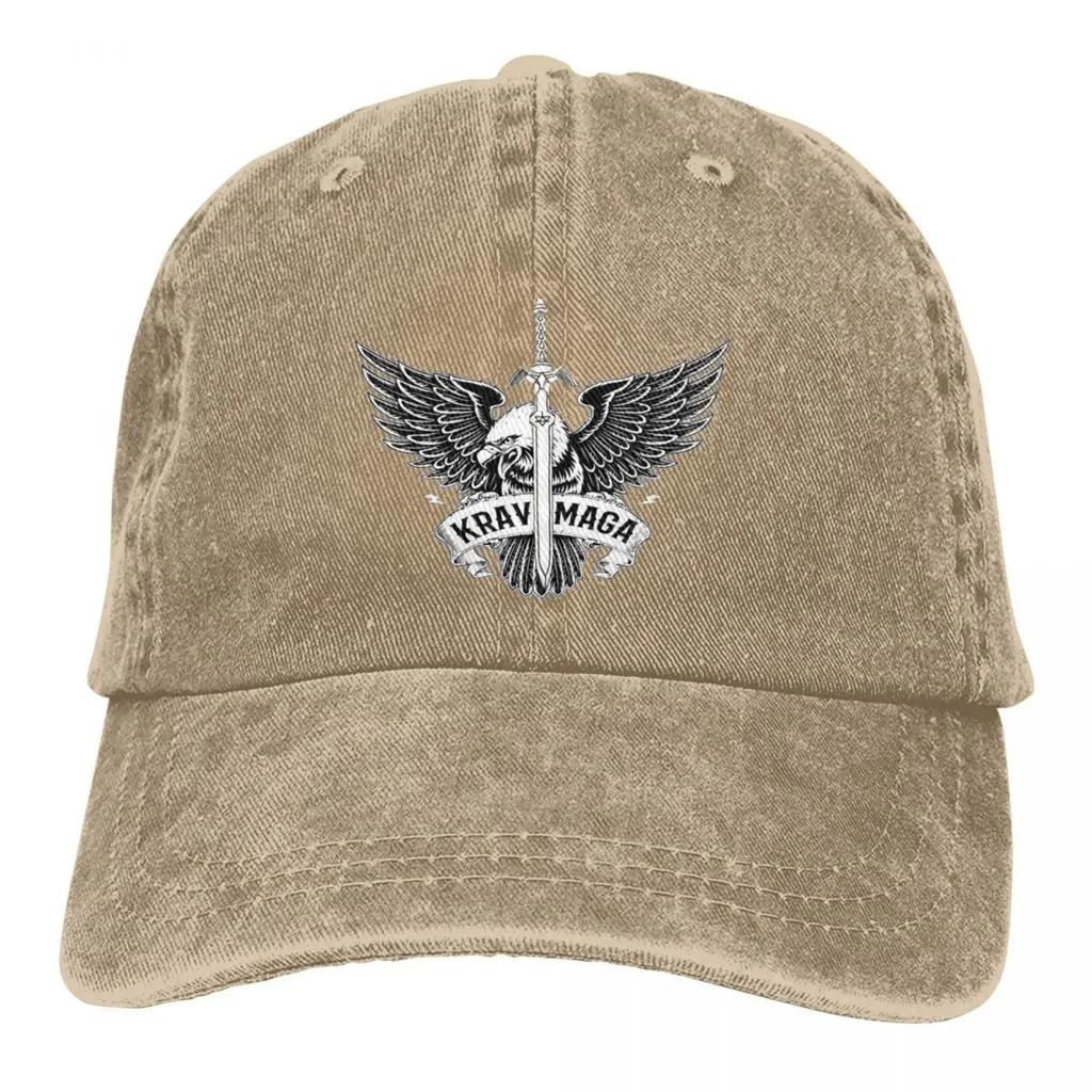 Krav Maga Eagle Washed Baseball Cap Army Navy Fitted Retro Hip Hop Hats Spring FeUnisex Unisex Hunting Camping Design Cap