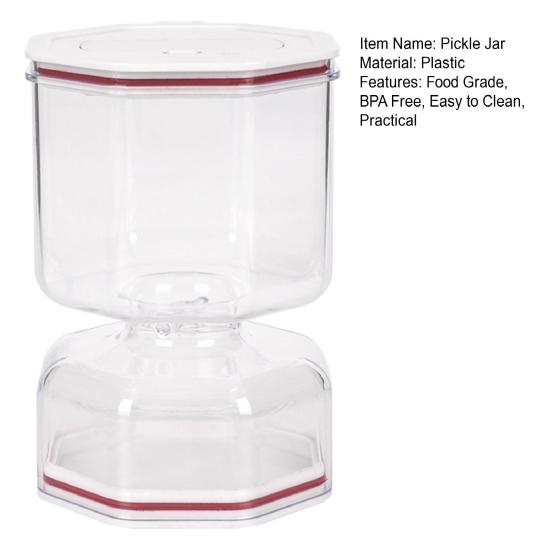 Банка для солений в виде песочных часов, разделитель сока для солений, пищевой, без содержания бисфенола А, герметичный органайзер для солений, сито для хранения солений