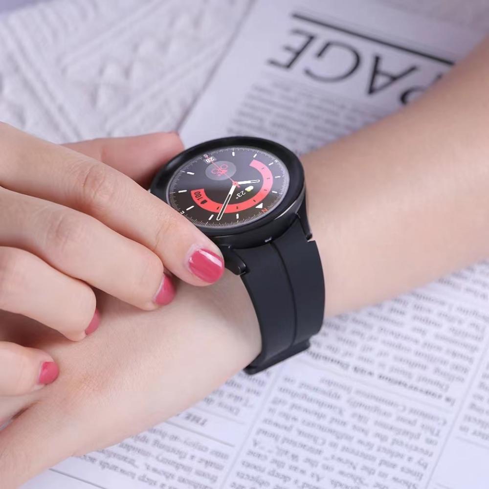 Силиконовый ремешок для Samsung Galaxy Watch 5 Pro 45 мм/7 6 5 4 44/40 мм, браслет без зазоров для Galaxy Watch 6 Classic 47 мм 43 мм