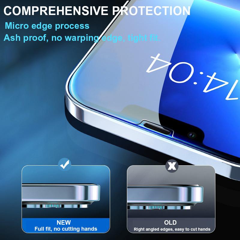 5Pcs Tempered Glass for iPhone 17 16 15 14 13 12 Pro Max Screen Protector for iPhone 12 13 Mini 14 Plus 14 Pro Glass