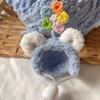 Hand Crocheted Hamster Cap Photo Props Mini Plush Cotton Doll Hat Cute DIY Doll Hat Winter Doll Accessories