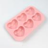 Valentine's Day DIY Heart Cake Mold - Six-Cavity Silicone for Mousse & Chocolate