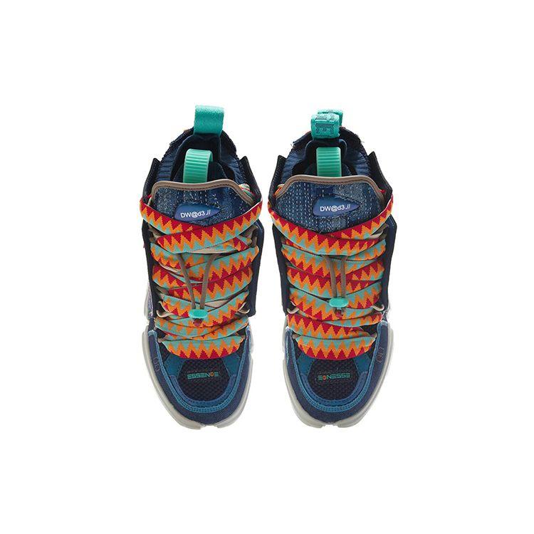 Li Ning Wade 2 Ace Remake цельные тканые амортизирующие нескользящие износостойкие высокие повседневные туфли для повседневной носки мужские повседневные туфли матросского цвета AGWR019-3