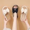 Popular Soft-soled Bow Slippers Women's 2025 Summer New Outer Wear One-word Comfortable and Fashionable Versatile Platform Sandals