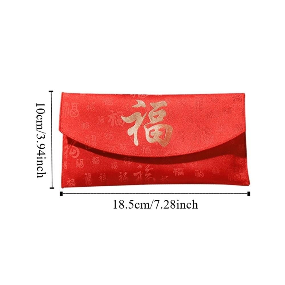 Вышивка Иероглиф Фу Хунбао Наилучшие Пожелания Свадьба Красные Конверты из Парчи Красные Конверты Вечеринка по случаю Дня Рождения