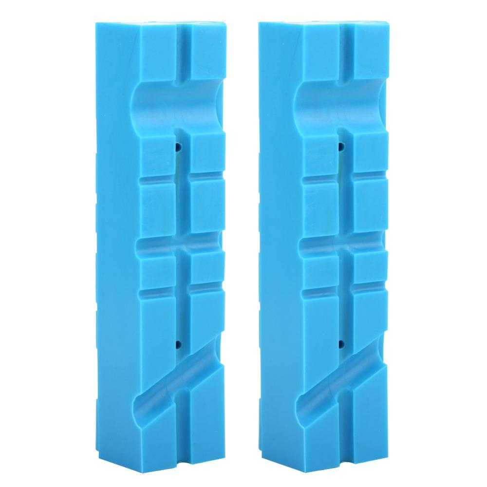 2pcs Multiple Angle Grooves Magnetic Vise Jaw Pads Magnetic Vise Jaw Pads Covers Jewelry Making