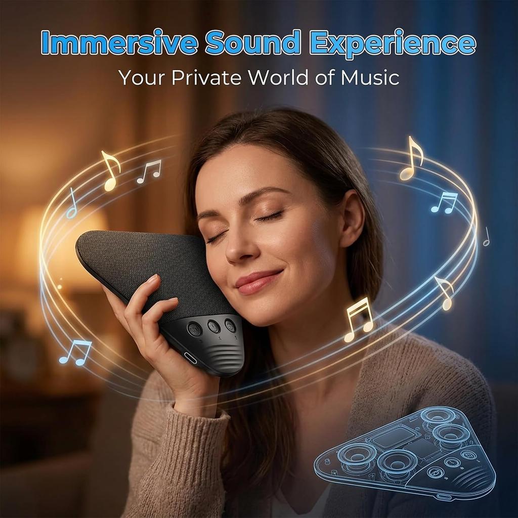 Подушка-динамик Bluetooth, Мини-подушка-динамик с белым шумом и таймером, Портативная подушка-динамик со стереобасами, Беспроводная подушка-динамик для сна