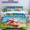 3Pcs Flintstones Adventure Cartoon Bedding Set Quilt Cover Pillowcase Home Christmas Xmas Halloween Gift 1 Duvet Cover 2 Pillowcase M929174