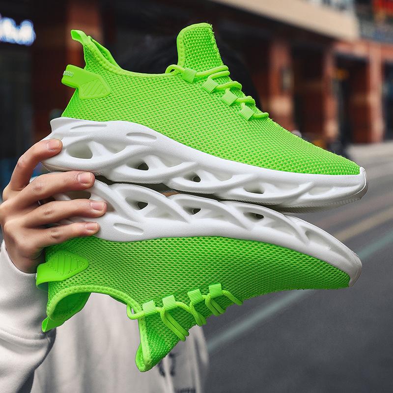 Men's Sneakers Running Shoes Slip-on Sneakers with Shoelaces - Odor-resistant Athletic Shoes - Lightweight and Breathable