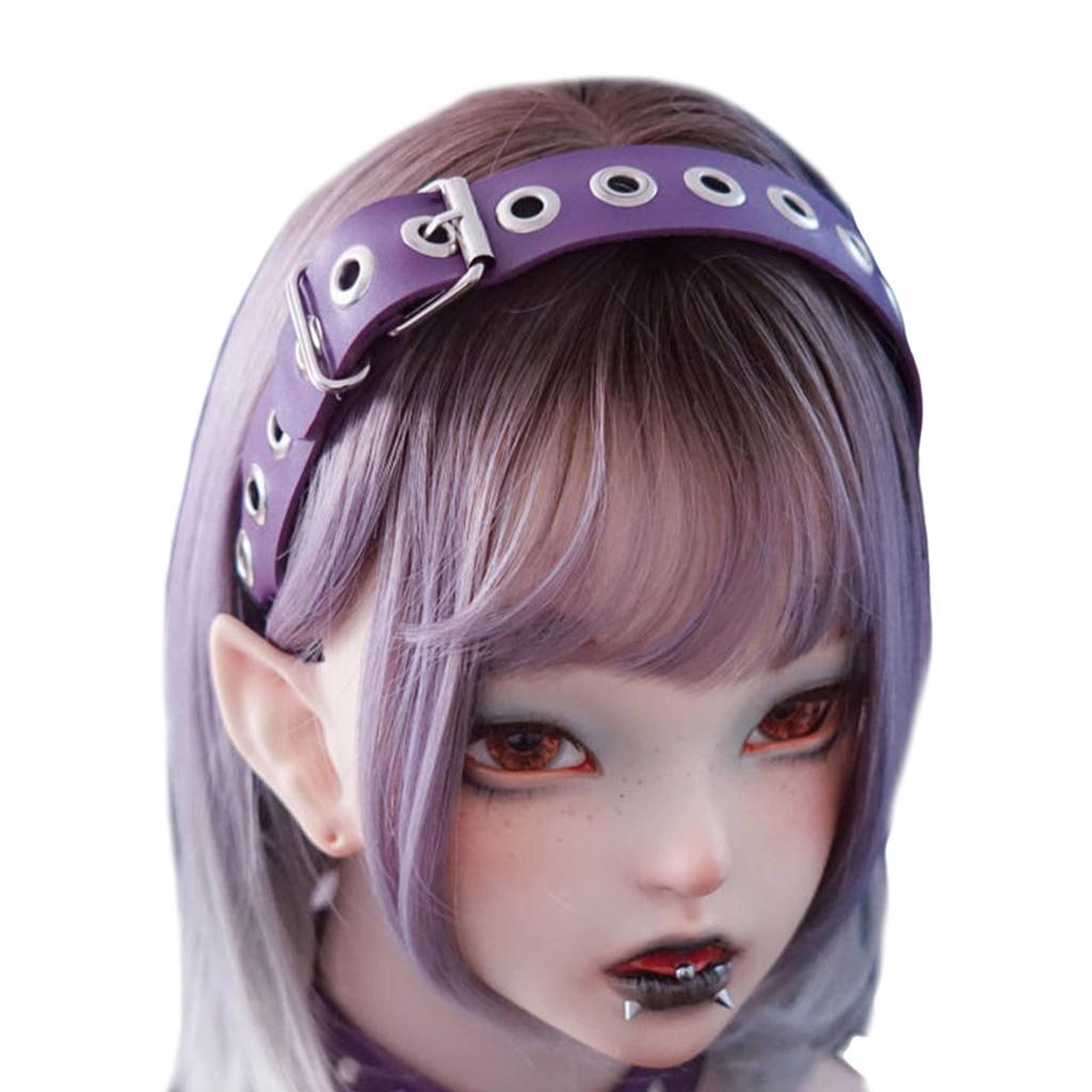 Повязка на голову в стиле панк-заклепки, обруч для волос с шипами из искусственной кожи, готический рок-головной убор для косплея, унисекс, рок-головной убор с шипами, аксессуар