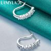 URMYLADY 925 Sterling Silver U Zircon Earrings For Women Wedding Fashion Charm Jewelry