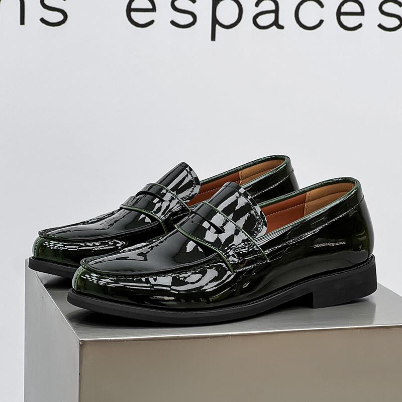 Fashion Fashion Men Casual Leather Thick Bottom Shoes 2025 New British Style One Step Genuine Leather Shoes Low Key Simple Business Shoe