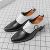 Мужская повседневная кожаная обувь 46 большого размера внешнеторговая новая модная тенденция кожаная обувь на одной педали мужская кожаная обувь на высоком каблуке