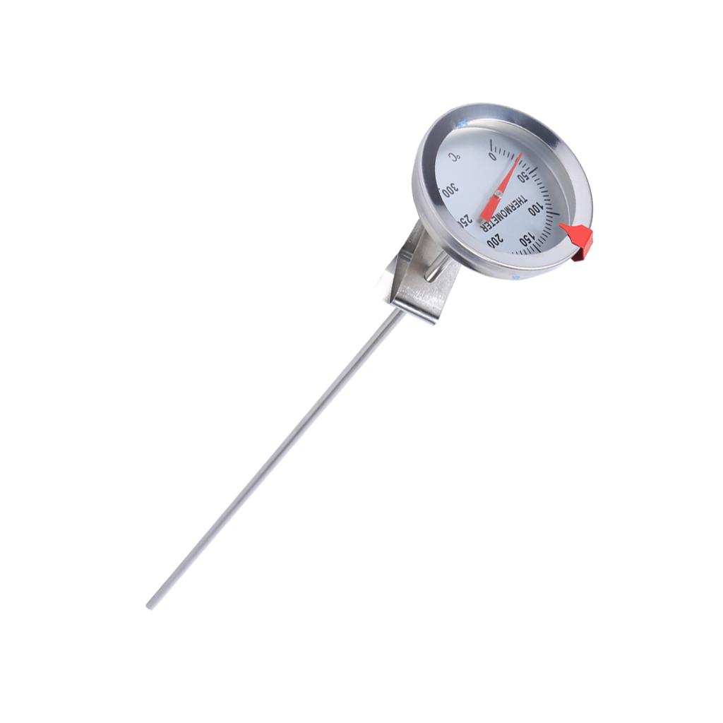 Food Probe Thermometer, 12 Inch   Highly Sensitive Stainless Steel Portable Kitchen Probe Thermometer with Clip for Food Mt Kettle