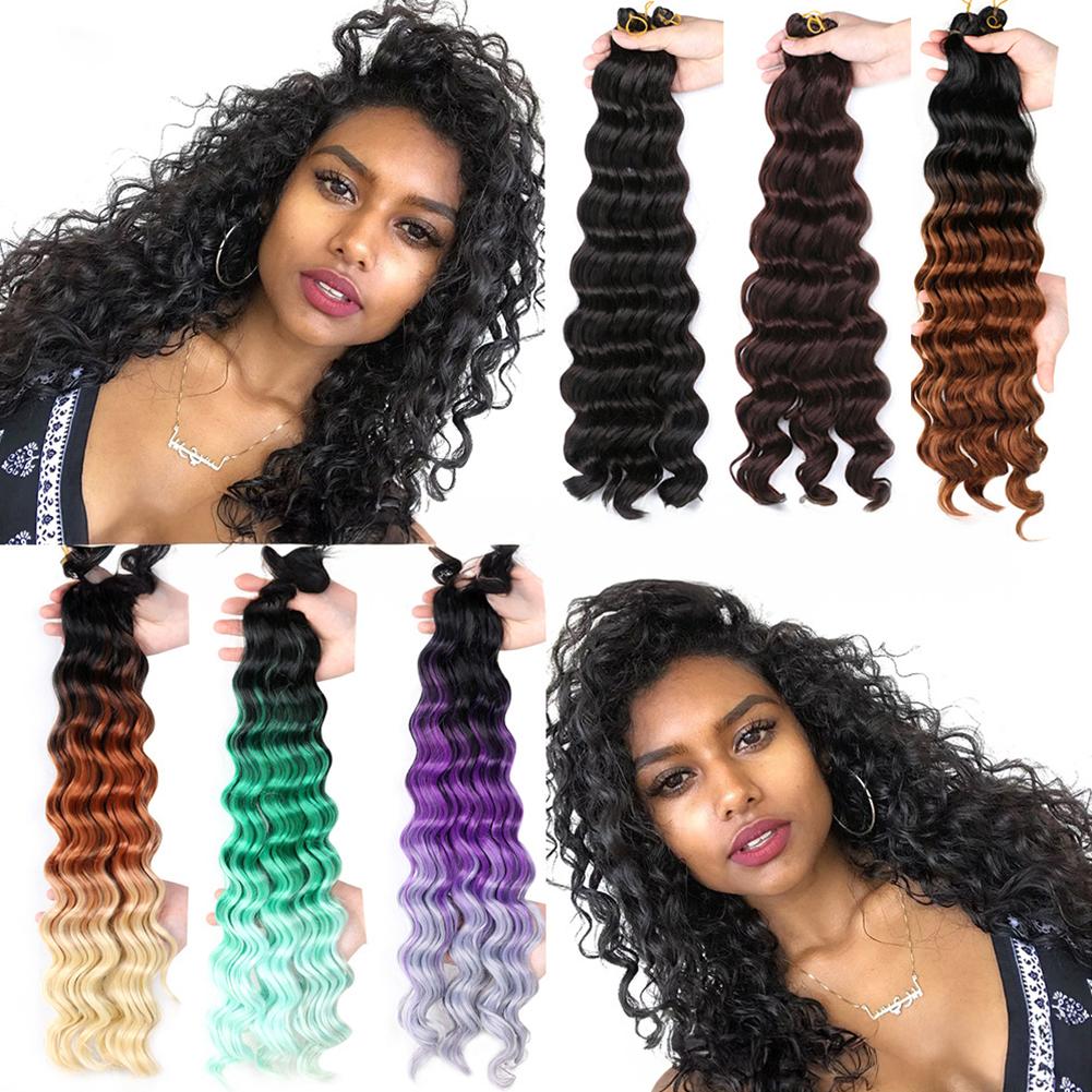 Chemical Fiber High-temperature Silk Wig Hair Handle Wave Crochet Hair Curved Hair Handle Crochet Hair Braided Dirty Braid Wig