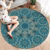 Ethnic Style Circular Carpet Bedroom Minimalist Computer Chair Circular Pad Dressing Table Bedside Dirt Resistant