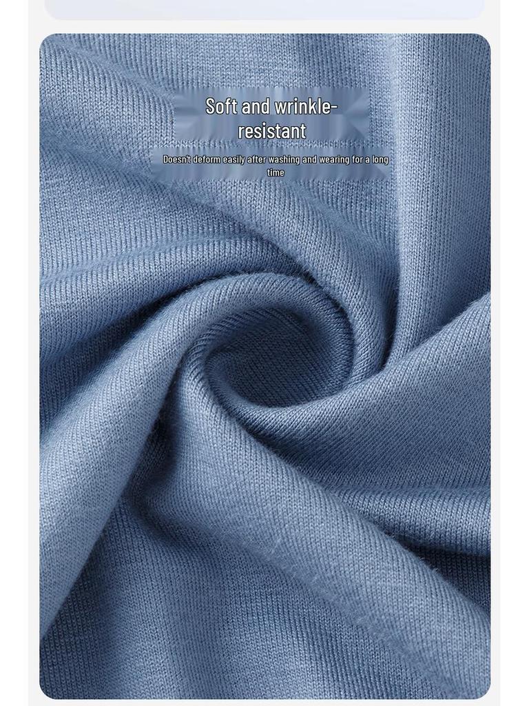 Детский модальный пижамный комплект - Летний легкий, с круглым вырезом, с длинными рукавами и брюками для мальчиков и девочек.