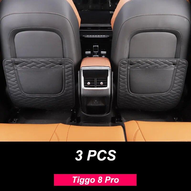Кожаный антидетский коврик для Chery Tiggo 8 Pro 2021 2022, автомобильный водостойкий защитный чехол на спинку сиденья, сумка для хранения грязи