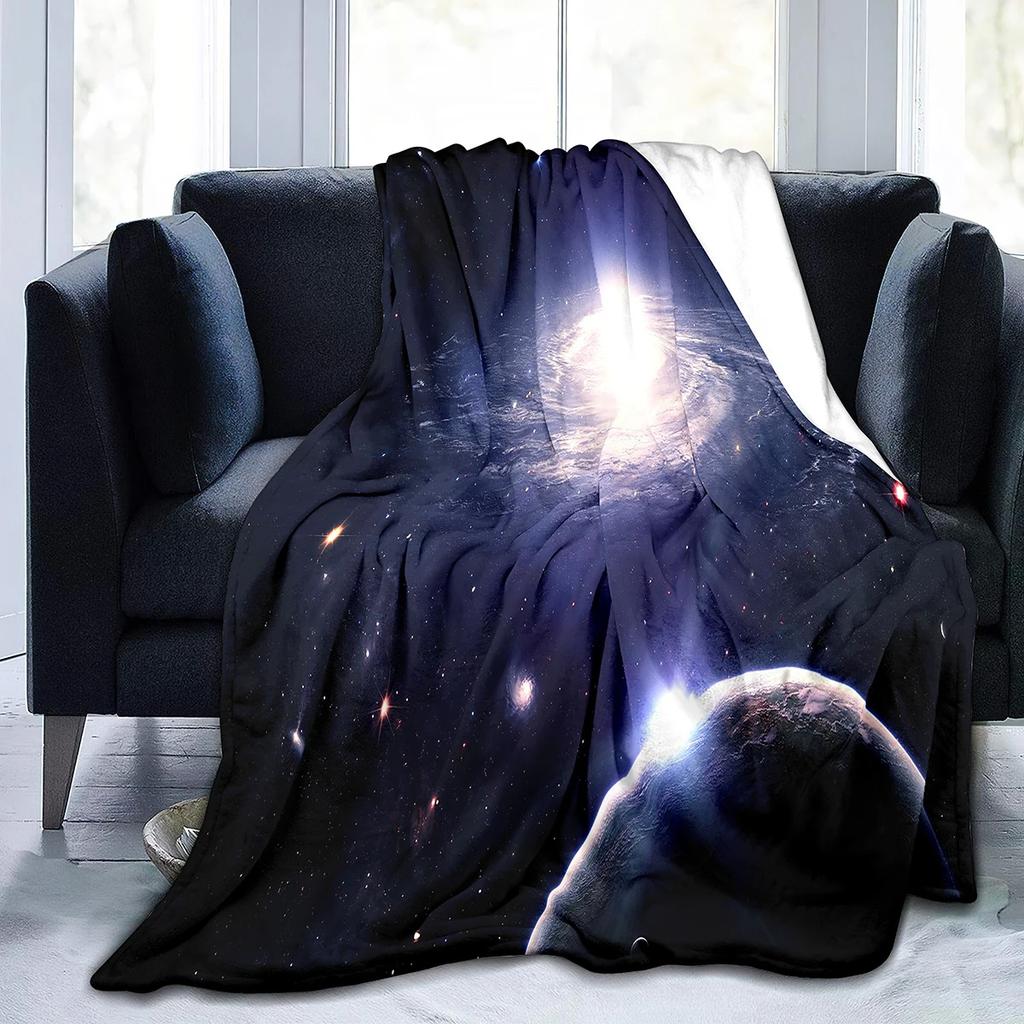 universe and the starry sky Printed Blanket for Bed Travel Camping Living Room Office Conditioning Blanket for All Seasons Gifts