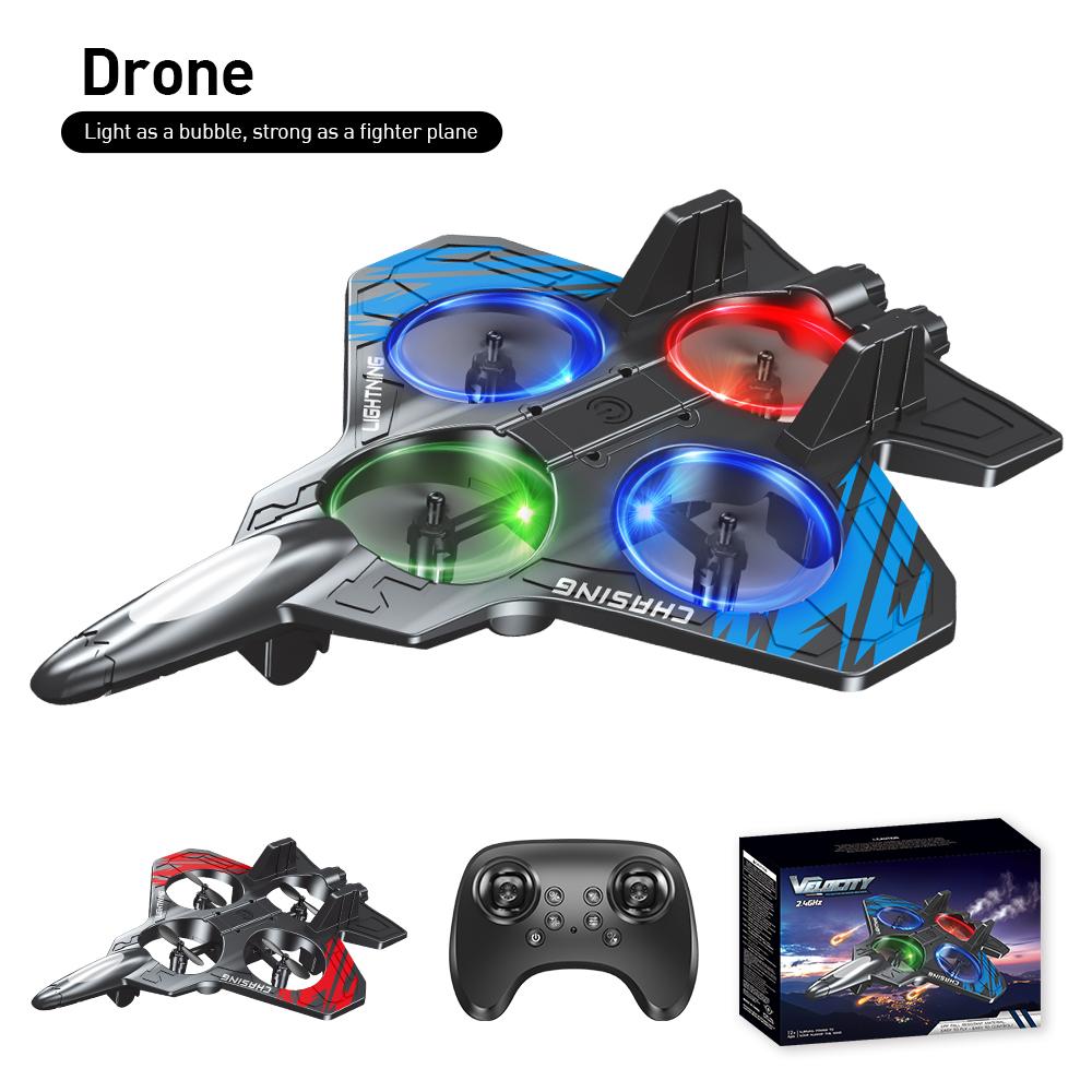 NEW E72 foam aircraft stunt intelligent fixed height hover 360 °turn UAV remote LED lights control fighter A gift for a boy toy