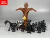 MOC Кубики DIY Темный Вестник Группа Магов Череп Скелет Лошадь Фестралы Аксессуары Собранные Строительные Блоки Игрушка для Детей Мальчиков