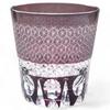 Mizukage Kiriko Glass Current Model J-kitchens Cup, 85xH90mm, 260cc, Sashiko, Purple, Bisho,