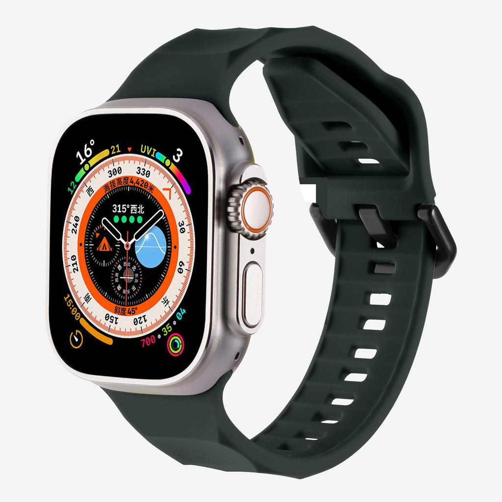 Мягкий силиконовый ремешок для Apple Watch Ultra 3/2 49 мм 46 мм 45 мм 44 мм 42 мм 40 41 мм Спортивный браслет iWatch Серия 11 10 9 8 7 5 SE 3
