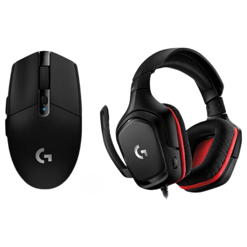 Logitech Игровой комплект: Гарнитура G331 и Мышь G304