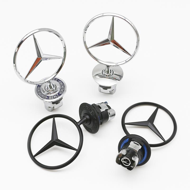 CRI11 шт. 44 мм 3D Металл Синий Хром Звезда Капот Значок Логотип для Mercedes Benz AMG W202 W203 W204 W208 W210 W220 W221