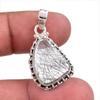 Natural Black Rutile Gemstone 925 Solid Sterling Silver Gift Pendant 1.50" W8g31