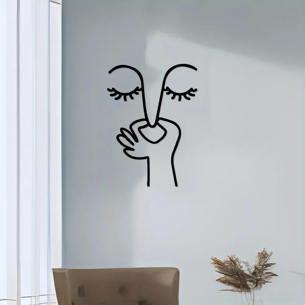 Creative Expression" 1Pc Humorous Metal Wall Art - Perfect for Bathroom, Bedroom & Living Room Decor. Unique Crafted Hanging.