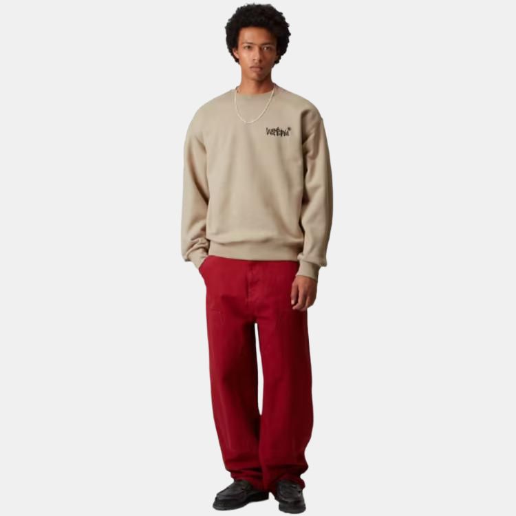 Carhartt WIP Свитшот Wiptopia с принтом на спине Свободный крой Круглый вырез Длинный рукав Мужские свитшоты I035644-G1-XX