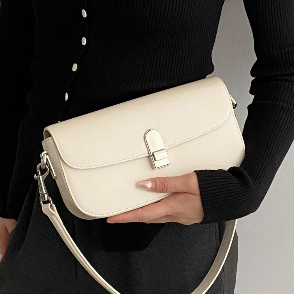 Нишевый дизайн модная текстура подмышечная сумка женская 2025 новая осенне-зимняя универсальная сумка-багет одно плечо сумка-почтальон женская