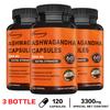 Xemenry - Ashwagandha Extract (Indian Ginseng) 3300mg Capsules - Dietary Supplement - Fortified with Piperine - For Mood and Sleep Health