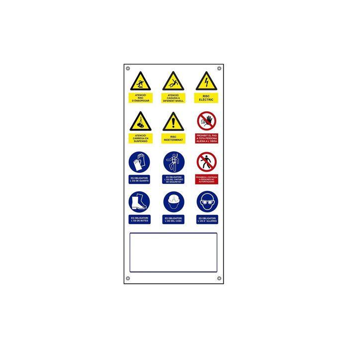 Affiche De Travail Multiple Verticale Toile Catalan 500x1100mm Normaluz