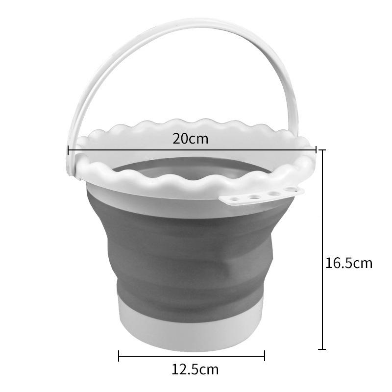 Large Capacity Foldable Silicone Water Bucket for Brush Washing - Durable and Portable